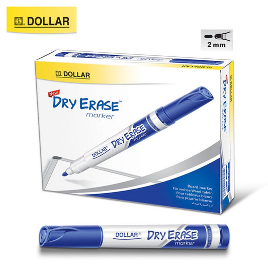 Dollar White Board Marker Blue (Box)