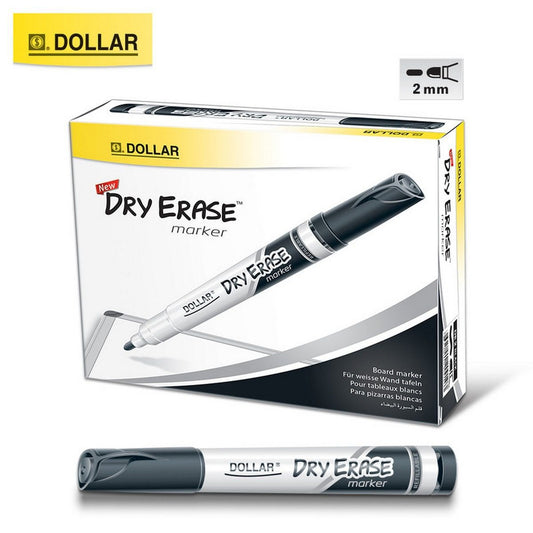 Dollar White Board Marker Black (Box)