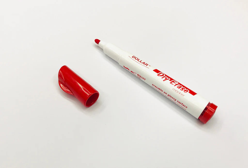 Dollar white board marker red
