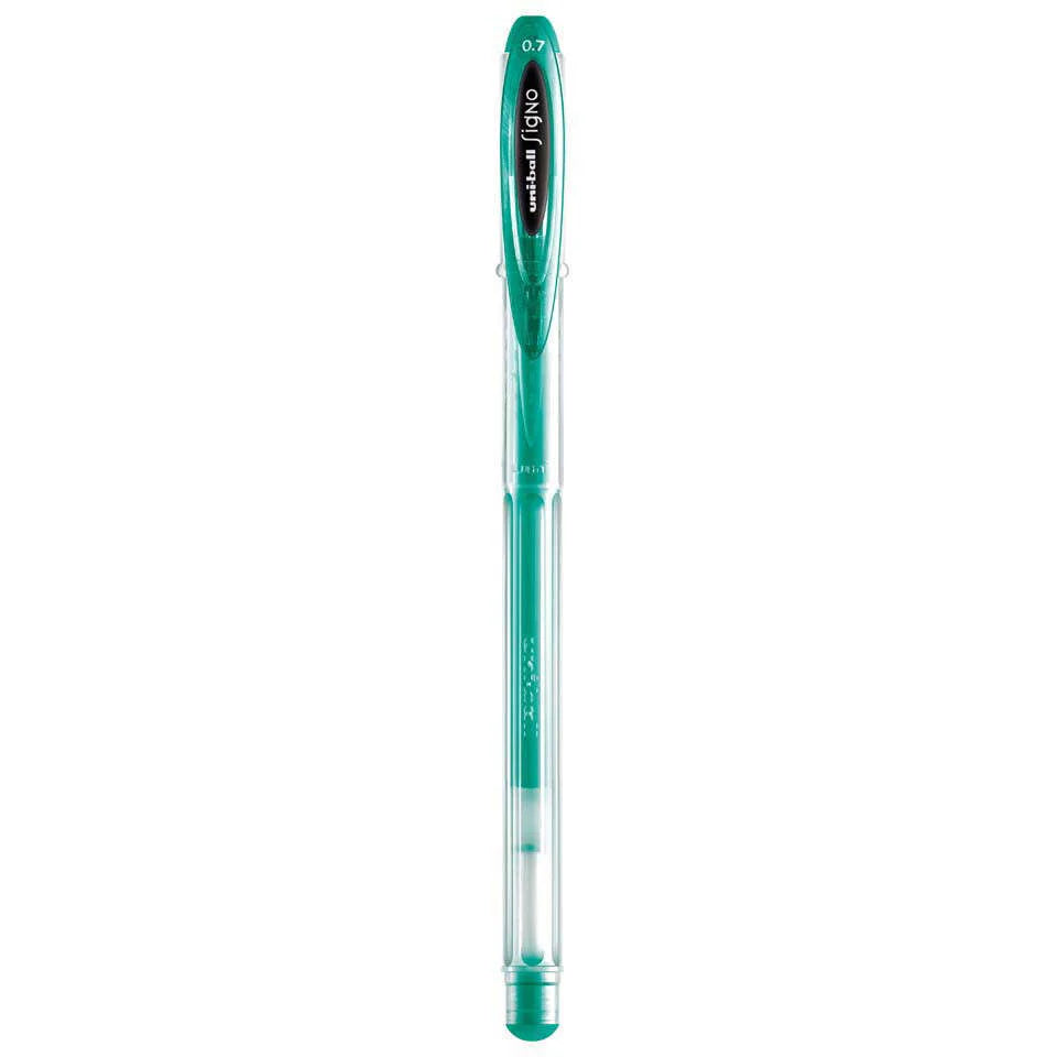 Uni-ball Signo Gel ink Pen Roller 0.4mm line & 0.7mm Ball UM - 1 Piece - Green